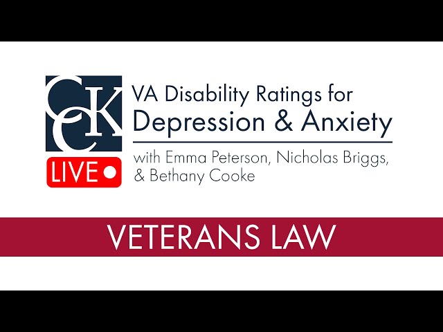 VA Disability Ratings for Depression and Anxiety