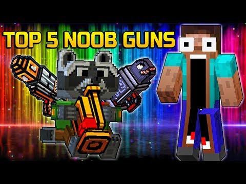 TOP 5 Most Noob No Skill Weapons of all time - Pixel Gun 3D