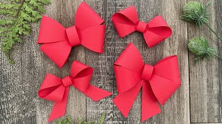 4 Easy Paper Bows | Paper Craft Ideas