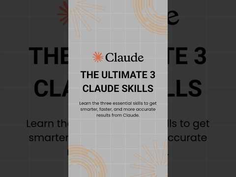 🚀 The Ultimate 3 Claude Skills