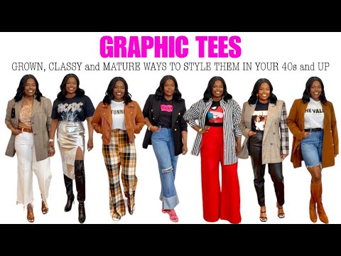 HOW TO STYLE GRAPHIC TEES for 40+ WOMEN