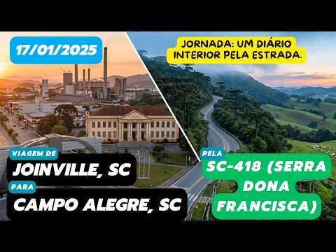 Diário de viagem: Joinville, SC para Campo Alegre, SC (SC-418 - 17/01/2025 - parte 1) #roadtrip