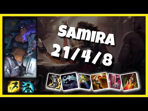 Samira vs Aphelios BR Challenger BOT (21/4/8) Gameplay Replay - Patch 10.23