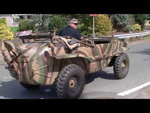 Mit dem Auto in die Weser gefahren. VW Schwimmwagen Typ 166 Volkswagen Wehrmacht 116 Panzer Division