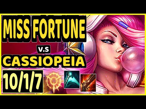 ATTILA (MISS FORTUNE) vs CASSIOPEIA - 10/1/7 KDA BOTTOM ADC CHALLENGER GAMEPLAY - EUW