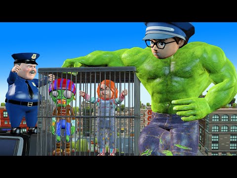 NickHulk Police Brave Wanted Chucky vs Zombie and Saves Tani - Scary Teacher 3D Animation Story