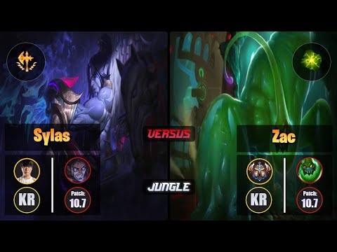 Haru SYLAS (Jungle) [Conqueror] VS ZAC - Challenger KR Patch 10.7