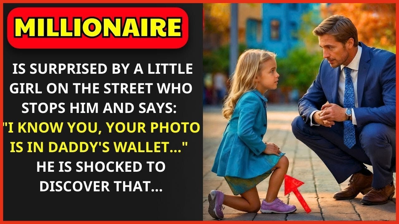 The little girl said to the millionaire,I know you,your photo is in my dad's wallet,leaving him...