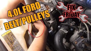 How to Replace Serpentine Belt and Pulleys 2002-2010 Ford Explorer (4.0L V6)