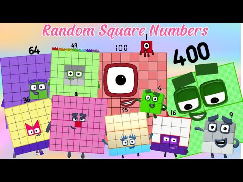 NUMBERBLOCKS RANDOM SQUARE NUMBER ADDITION | ADD BIG AND SMALL NUMBERS | LEARN TO COUNT hello george