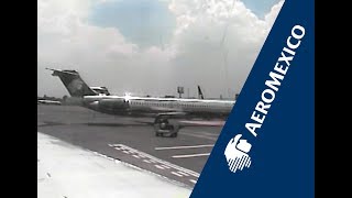 preview picture of video 'MD-80 de Aeromexico, despegando de Monterrey y aterrizaje en el AICM'