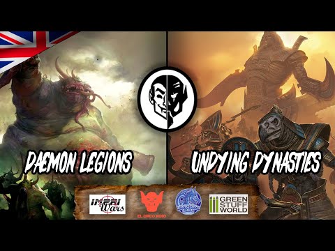 🇬🇧 9TH AGE BATTLE REPORT DAEMON LEGIONS vs UNDYING DYNASTIES (ENGLISH)