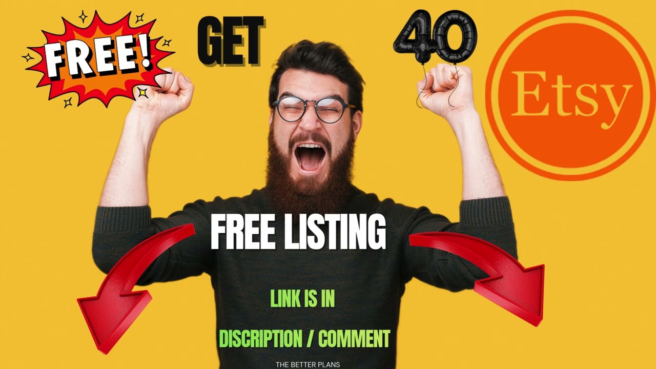 Etsy 40 Free Listings 2026  Get Etsy Free Listing Link Updated #Etsy