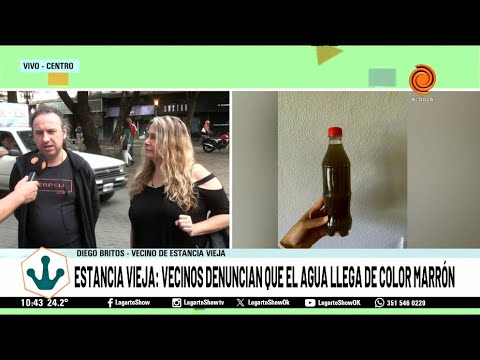 Vecinos de ESTANCIA VIEJA denuncian llega el agua de color marrón