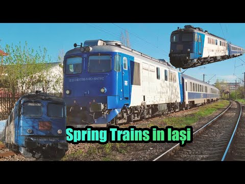 [8K] Spring Trains in Iași / Trenurile primăverii în Iași | 02.04.2024