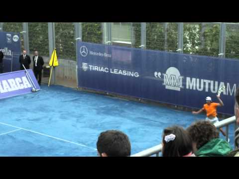 Rafa Nadal training on blue clay in Master Madrid 2012