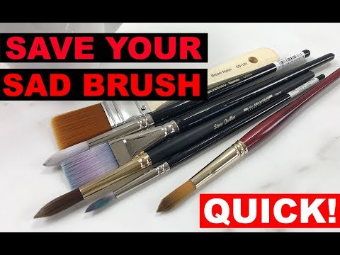 How to Restore a Damaged Synthetic Art Brush