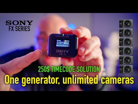 Sony FX3 FX30 Timecode: just one Deity TC1 to sync unlimited cameras!