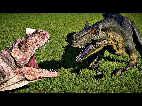 ALLOSAURUS vs CERATOSAURUS | JURASSIC WORLD EVOLUTION | jurassic park | dinosaurs fighting