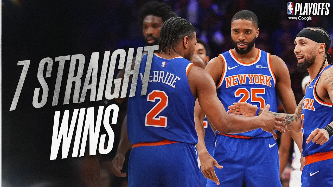 KNICKS SET FRANCHISE RECORD 7 STRAIGHT PLAYOFF WINS 🔥