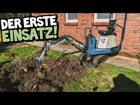 FIRST EXCAVATOR TEST! | Removing tree roots | Jansen MB2000 | Mr. Moto