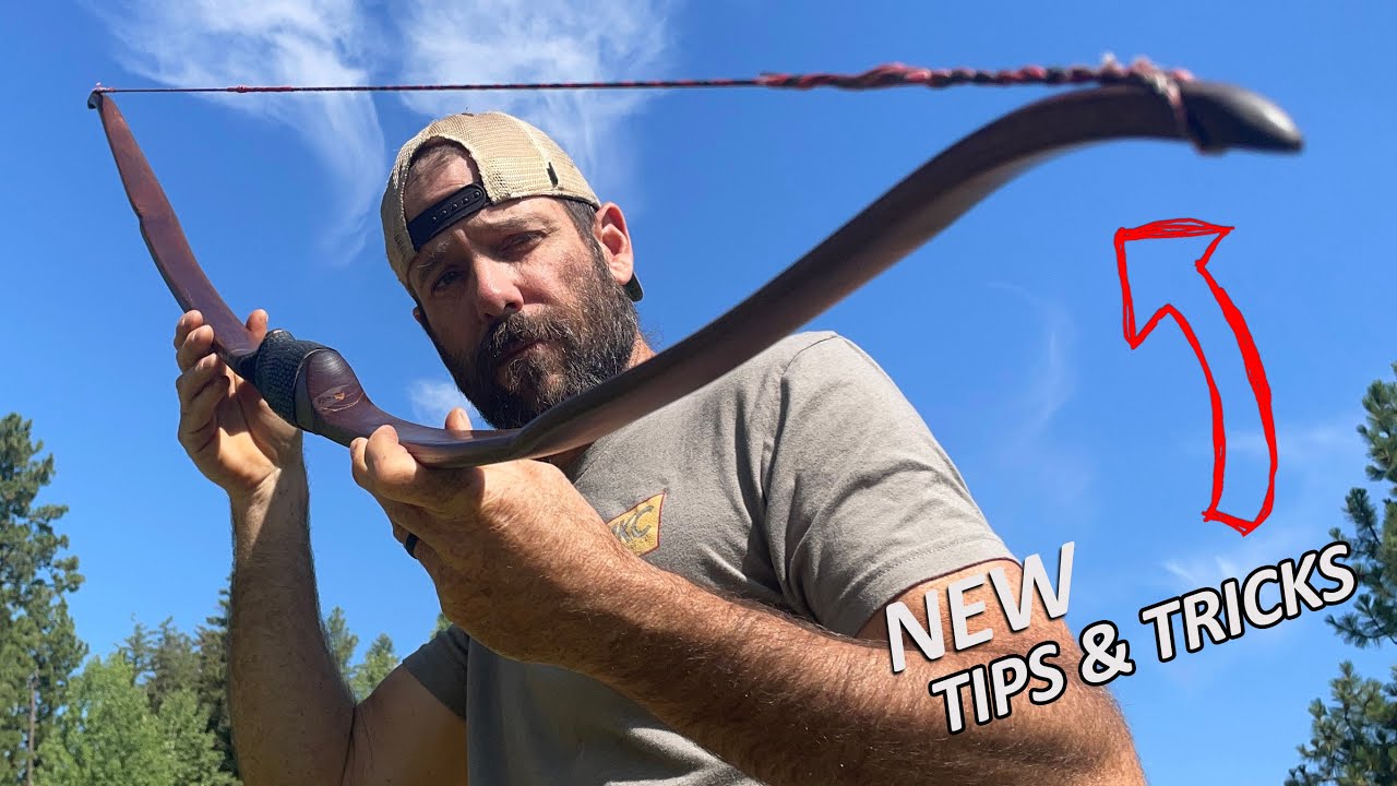Let's make a DIY LONGBOW with two STICKS in my Backyard!