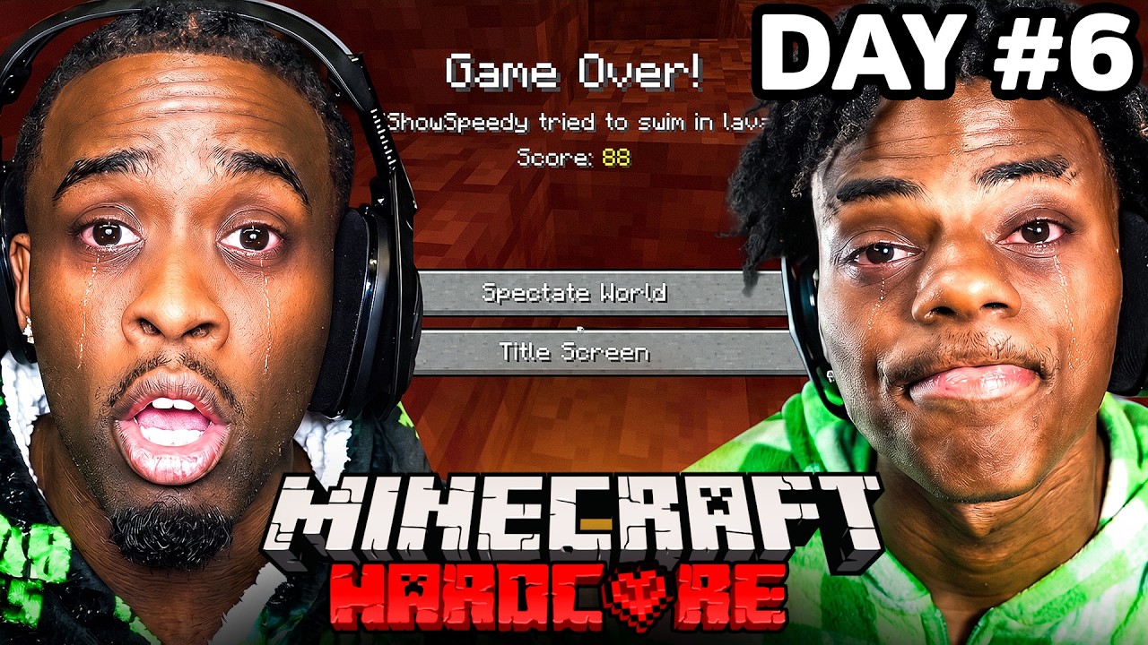 MINECRAFT HARDCORE ALL BOSSES DAY 6🍄🔨🧟‍♂️ft. KaiCenat