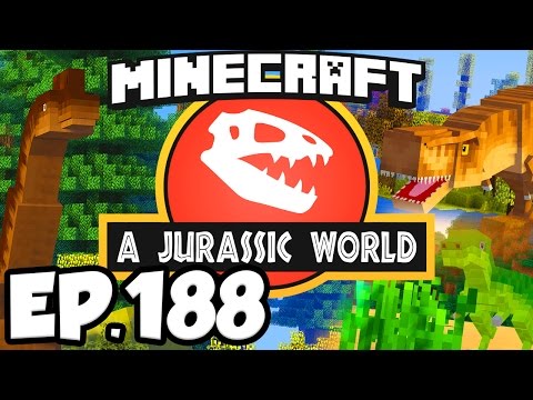 Jurassic World: Minecraft Modded Survival Ep.188 - DINO DEATH & MORE BABY DINOSAURS (Dinosaurs Mods)