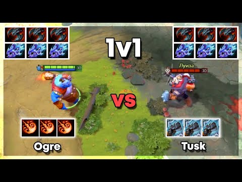 Ogre vs Tusk - Bash vs Bash - Who will win? Dota 2 1v1