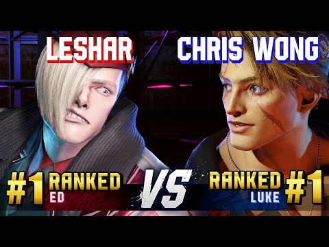 SF6 ▰ LESHAR (#1 Ranked Ed) vs CHRIS WONG (#1 Ranked Luke) ▰ High Level Gameplay