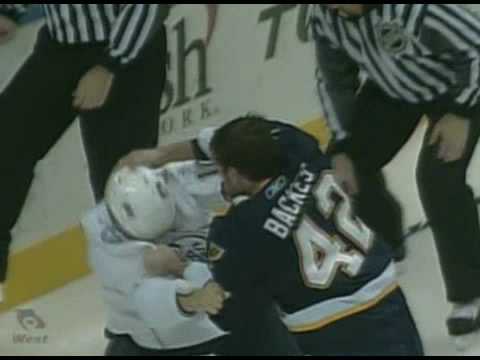 Shawn Horcoff vs David Backes Nov 29, 2008