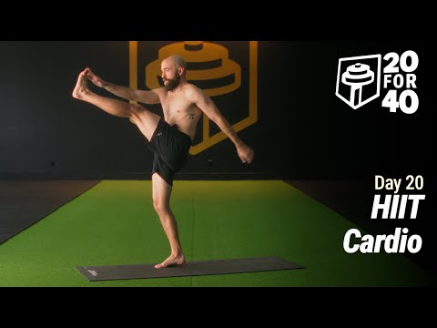 40 Day Bodyweight Fitness Challenge | No Talking, All Levels || Day 20 - HIIT Cardio