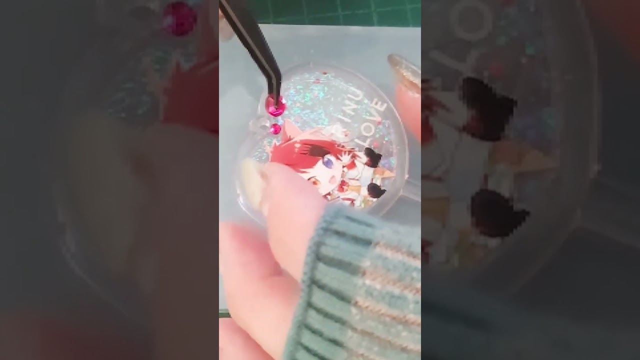 ハーバリウム入りのハートうちわキーホルダー作り【推しの自作グッズ】