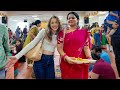 Foreigners Visit An INDIAN TEMPLE FULLY VEGETARIAN FOOD
