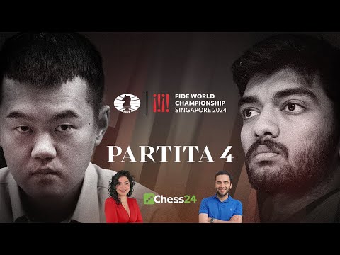 DING vs GUKESH - Partita 4 | MATCH del Campionato del Mondo di Scacchi FIDE 2024