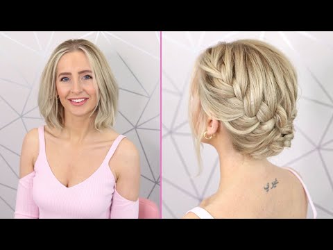 Super Easy Braided Updo For Short Hair!💖