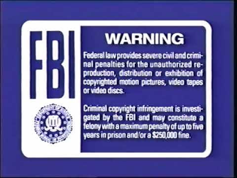 Blue Fbi Warning Screen