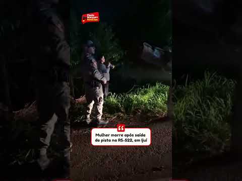 Mulher de 29 anos morre após carro sair da pista na RS-522, em Ijuí