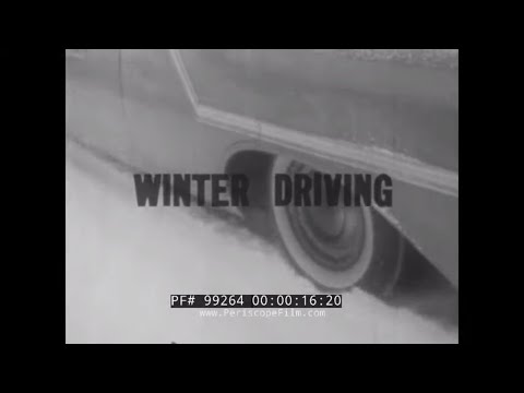 WINTER DRIVING  1950s DRIVER EDUCATION & TRAINING FILM   ICE & SNOW  TIRE CHAINS 99264