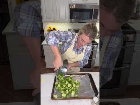 Sheet pan dinner | crispy hot honey chicken + honey mustard brussel sprouts #sheetpandinner