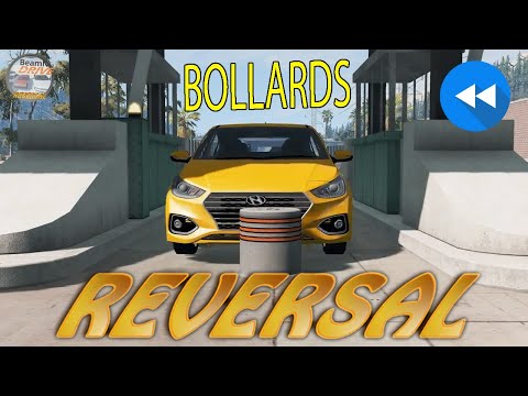Cars vs Bollards | BeamNG.drive | Reversal