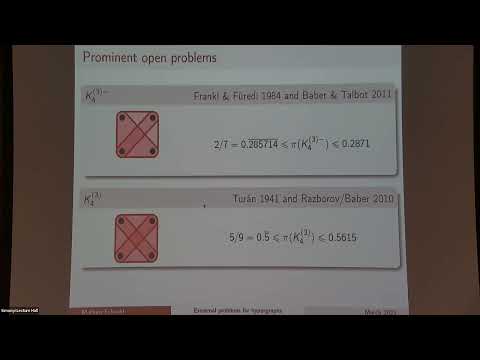 Extremal Problems for Uniformly Dense Hypergraphs - Mathias Schacht