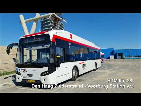 HTM lijn 28: Den Haag Zuiderstrand - Voorburg Station - Den Haag Zuiderstrand | 2021 | 4K