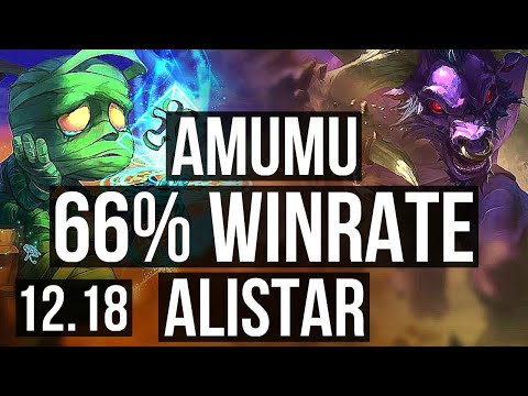 AMUMU & Kai'Sa vs ALISTAR & MF (SUP) | 4/1/7, 66% winrate | KR Master | 12.18