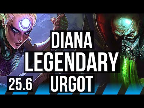 DIANA vs URGOT (MID) | 11/1/3, Legendary | KR Diamond | 25.6