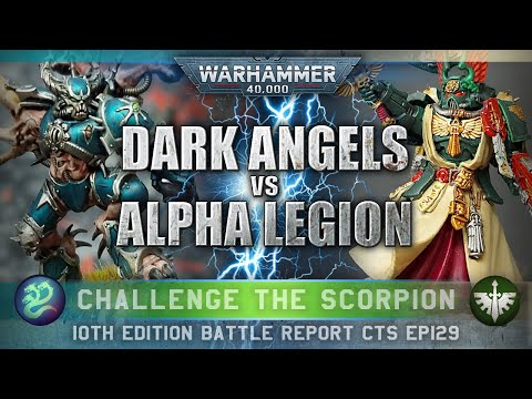 Dark Angels vs Alpha Legion Chaos Space Marines Warhammer 40K 10th Edition Battle Report 2000pts