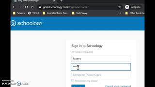 GCSSD Logging in to Schoology