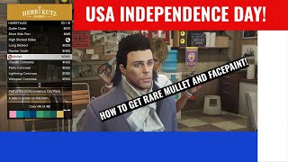 GTA ONLINE: How To Get The Rare Independence Facepaint and The Rare Mullet Haircut!