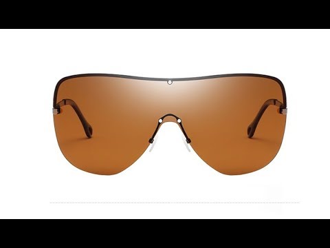 Реально большие солнцезащитные очки поляризованные UV400 коричневые