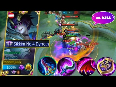 DYRROTH NEW WTF LIFESTEAL HACK BUILD 2021!! | BROKEN LIFESTEAL BUILD |GLOBAL DYRROTH GAMEPLAY | MLBB